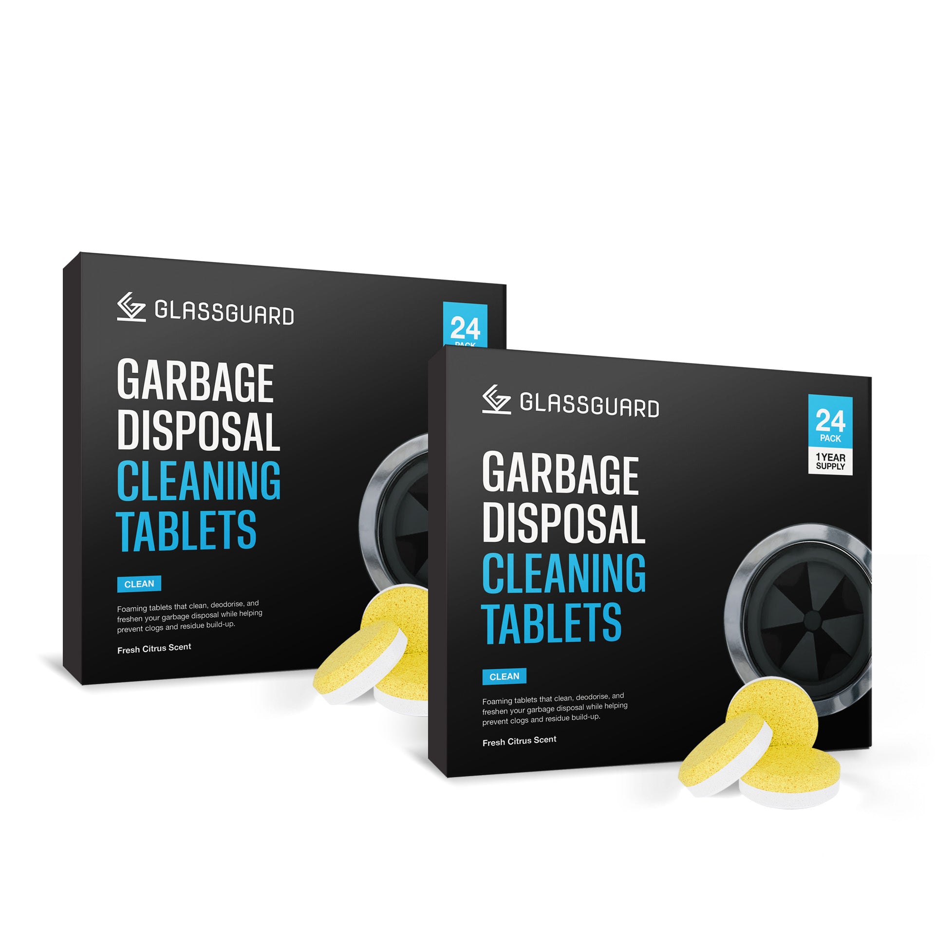 GLASSGUARD™ Garbage Disposal Cleaning Tablets x2